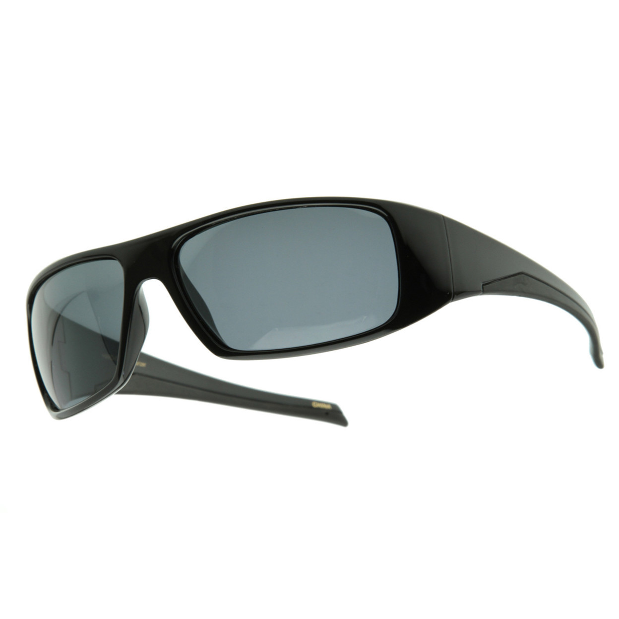 Bold Rectangular Polarized Sports Wrap Sunglasses - 8267