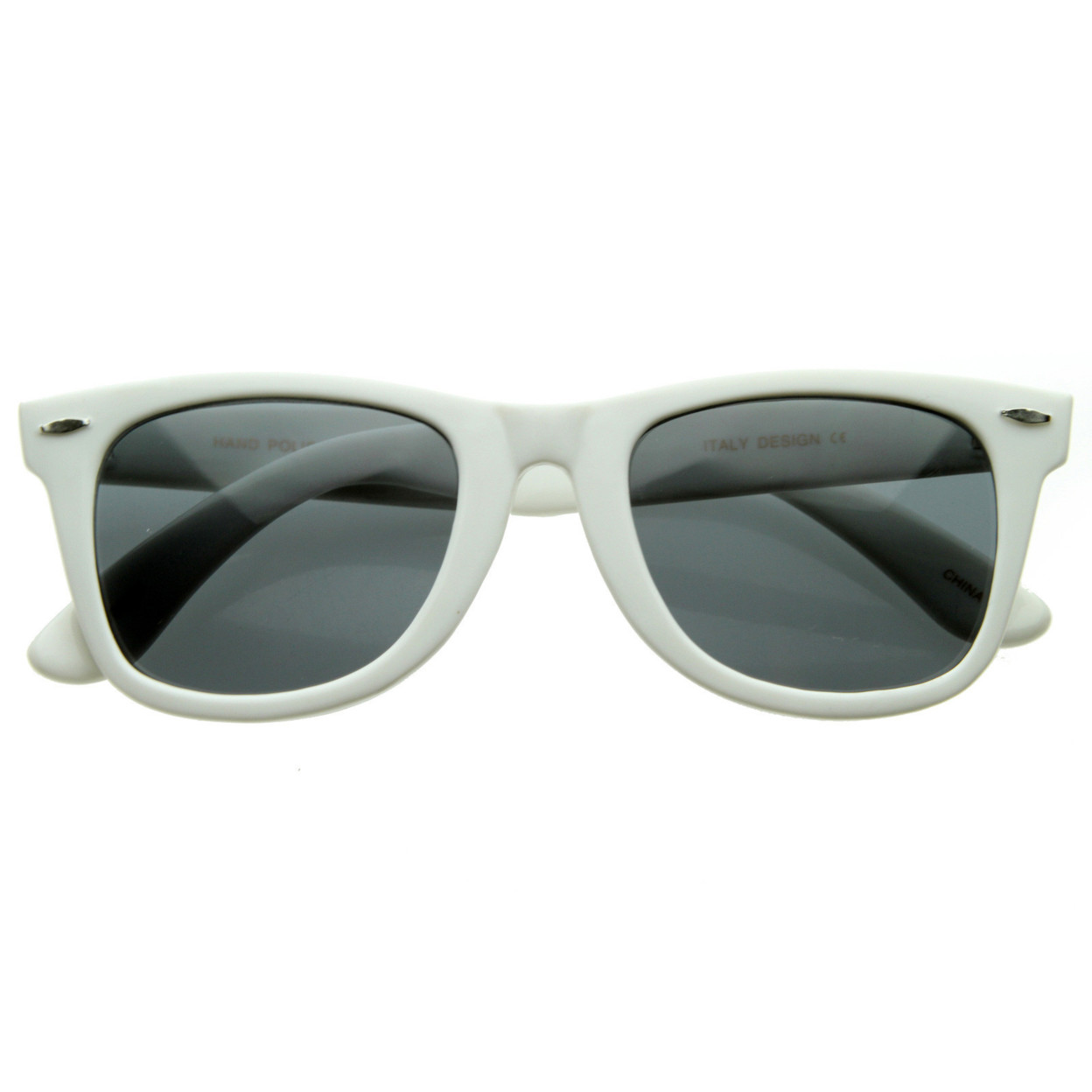 Classic Original Classic 80s Retro Horned Rim Style Sunglasses - 2394 - Black