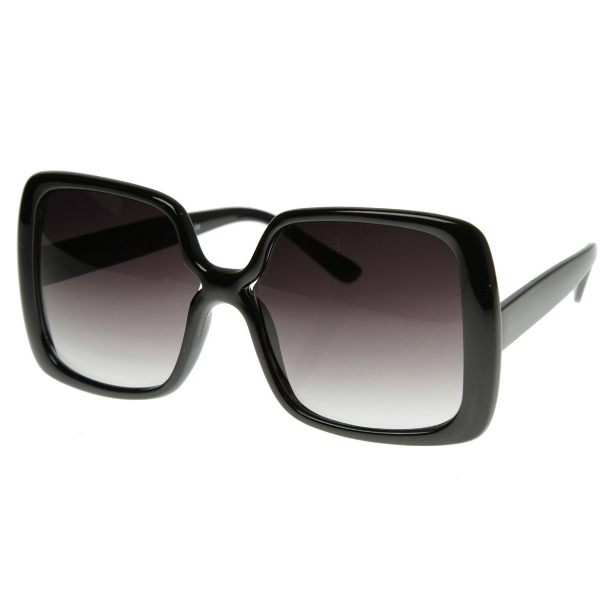 Womens Oversized Large Bold Square Fashion Sunglasses - 8390 - Purple-Fade