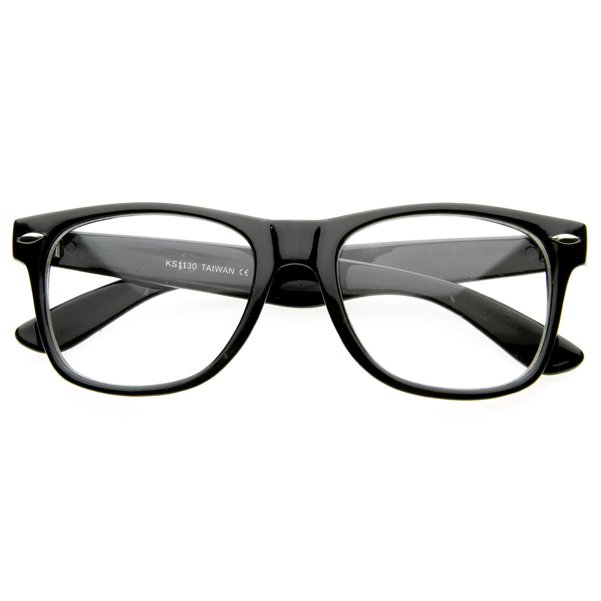 Vintage Inspired Eyewear Original Geek Nerd Clear Lens Horned Rim Glasses - 2874 - Tortoise