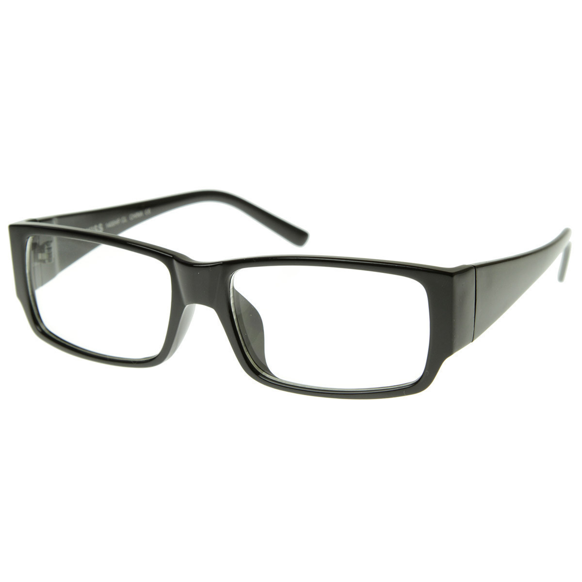Modern Clean & Basic Rectangular Reading RX-able Clear Lens Eyewear Glasses - 8035 - Tortoise