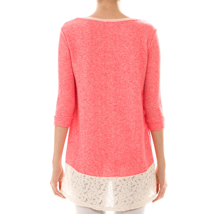 COTTON Terry Tunic - S (0-2), Neon Coral