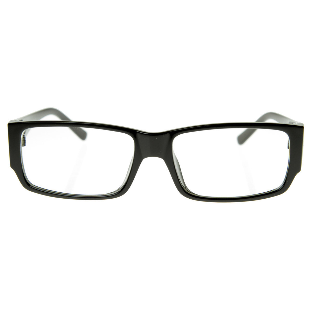 Modern Clean & Basic Rectangular Reading RX-able Clear Lens Eyewear Glasses - 8035 - Tortoise