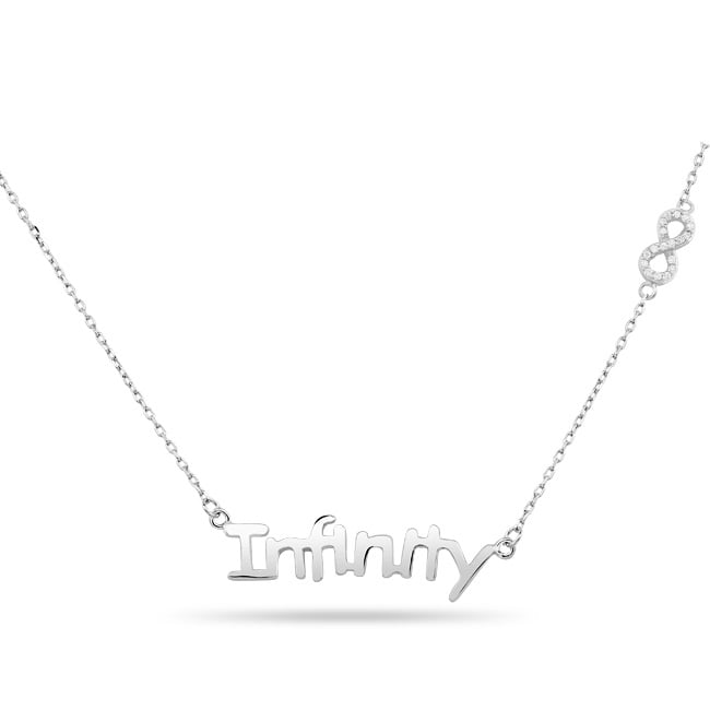Sterling Silver CZ Infinity Symbol 'Infinity' Necklace