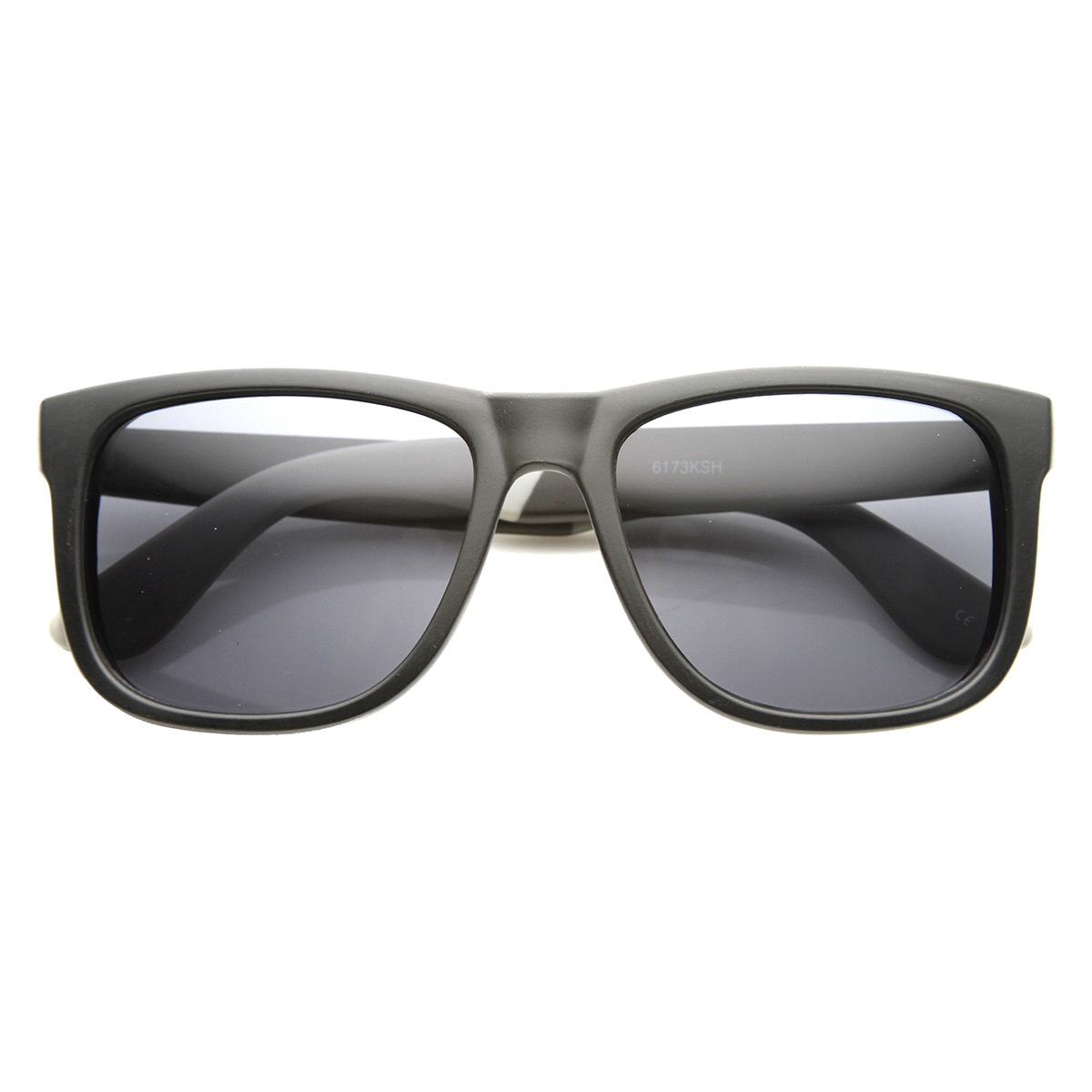 Classic Two-Tone Horn Rimmed Sunglasses 9660 - Black-Blue Smoke
