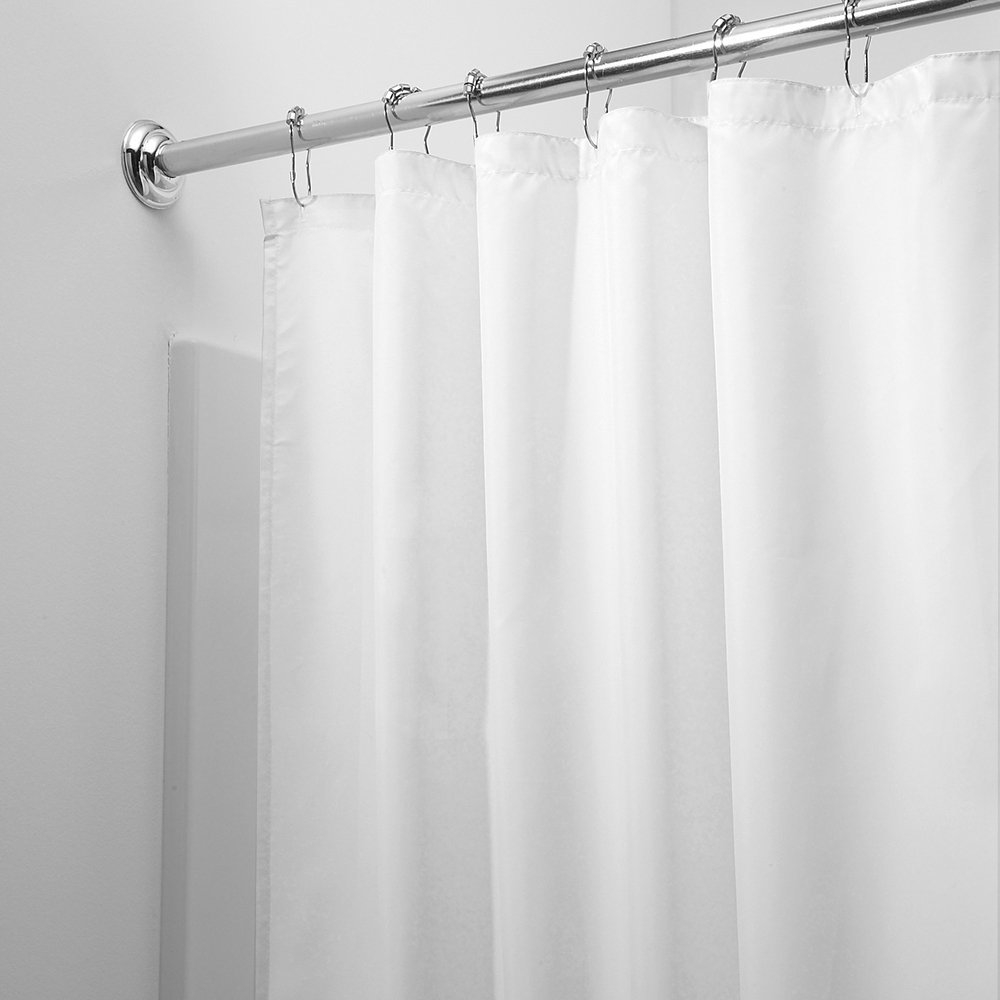 Heavy-Weight Magnetic Shower Curtain Liner - White
