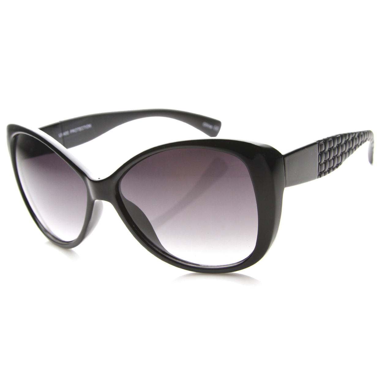 Womens Cat Eye Sunglasses With UV400 Protected Gradient Lens 9940 - Black-Tortoise / Lavender