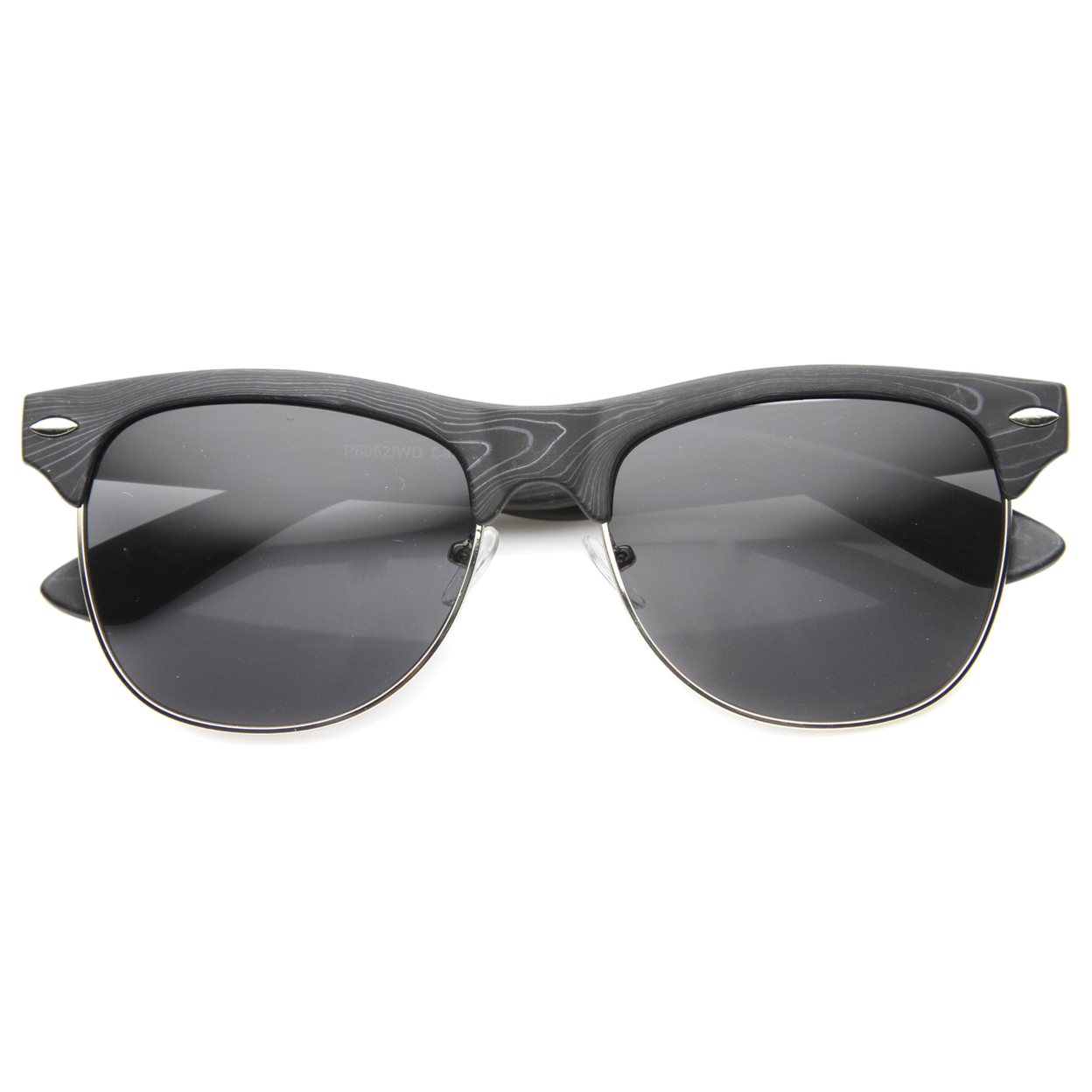 Mens Semi-Rimless Sunglasses With UV400 Protected Composite Lens 9959 - Grey / Smoke