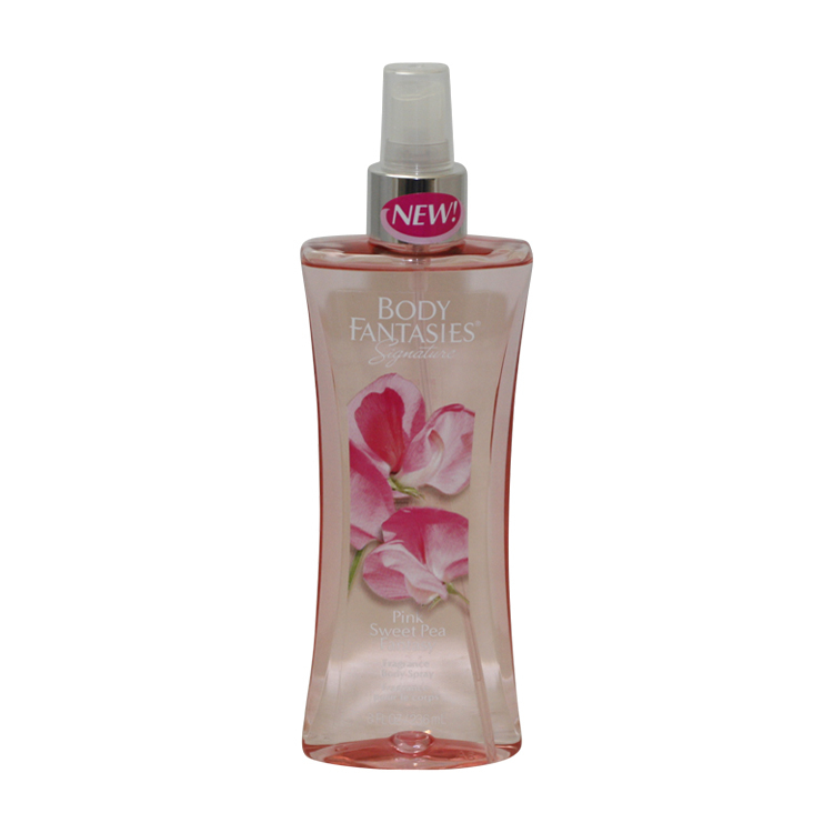 Body Fantasies Signature Perfume By Parfums De Coeur For Women Pink Sweet Pea Fragrance Body Spray 8.0 Oz / 236 Ml