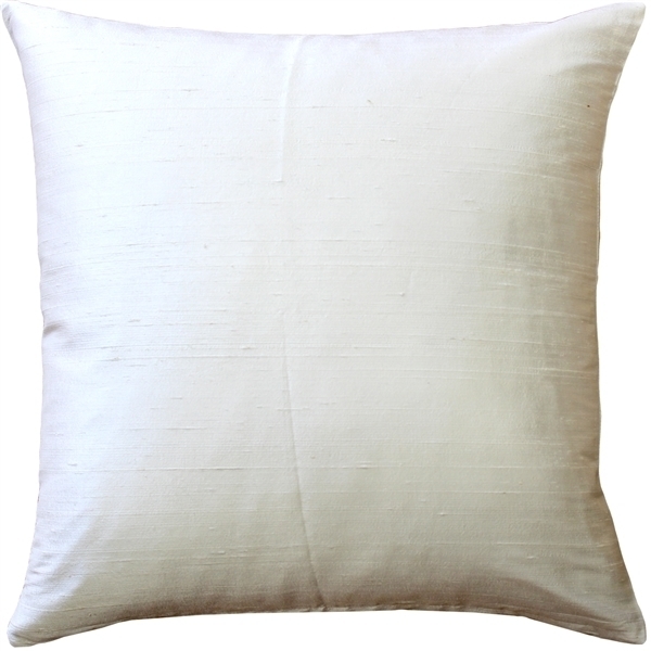 Pillow Decor - Sankara Ivory Silk Throw Pillow 18x18