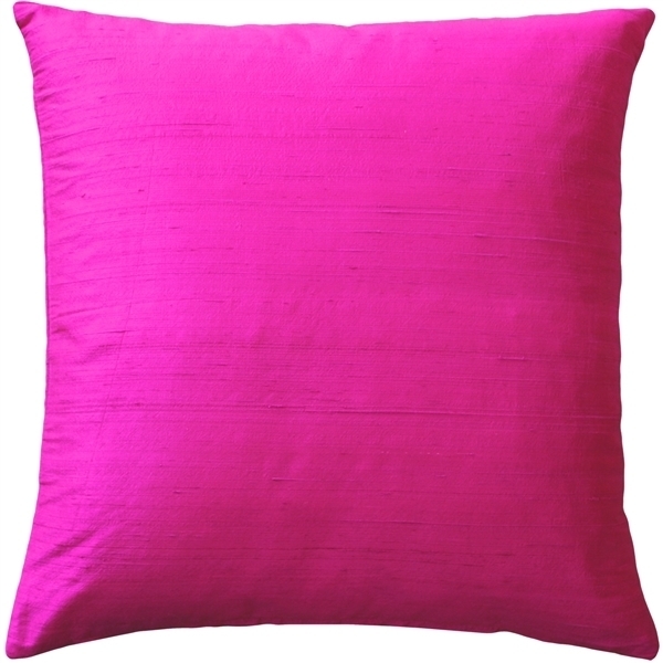 Pillow Decor - Sankara Fuchsia Pink Silk Throw Pillow 20x20
