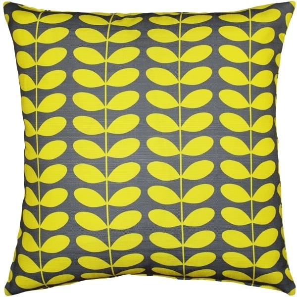 Pillow Decor - Mid-Century Modern Yellow Throw Pillow 20x20