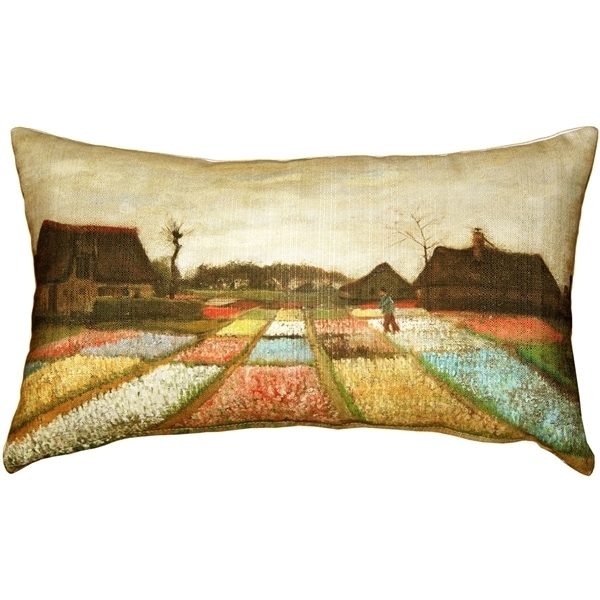 Pillow Decor - Van Gogh Flower Beds In Holland Throw Pillow