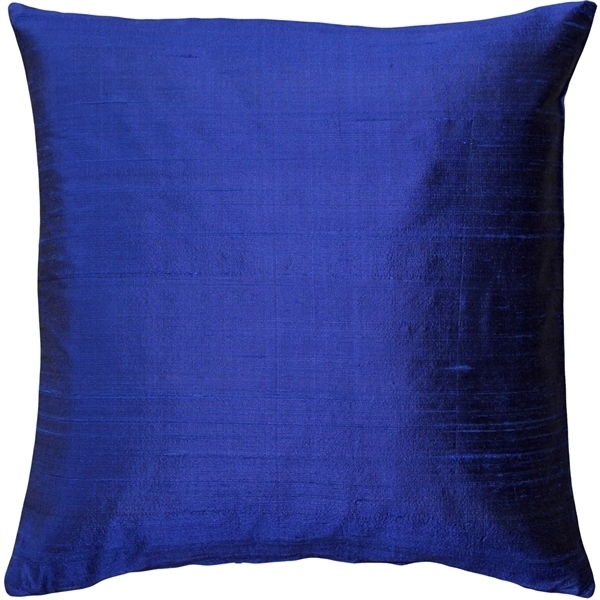 Pillow Decor - Sankara Ink Blue Silk Throw Pillow 16x16