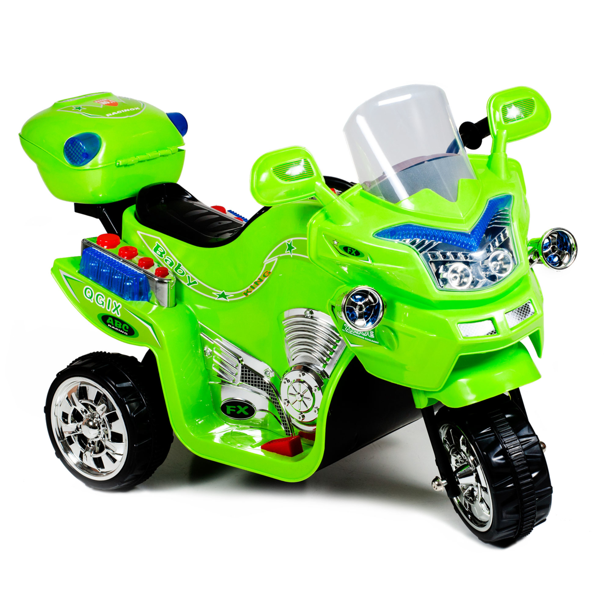 Lil' Rider FX 3 Wheel Motorcycle Battery Powered Bike - Green Ride On Toy 2-4 Years Old Toddler