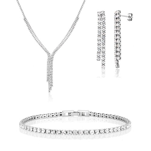 3 Piece Set: 60 CTTW Simulated Diamond Jewelry Collection