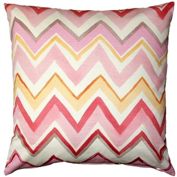 Pillow Decor - Pacifico Stripes Pink Throw Pillow 20X20