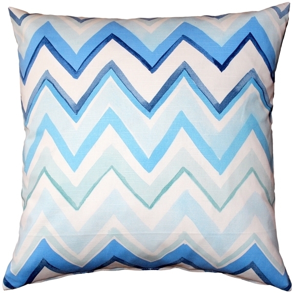 Pillow Decor - Pacifico Stripes Blue Throw Pillow 20X20