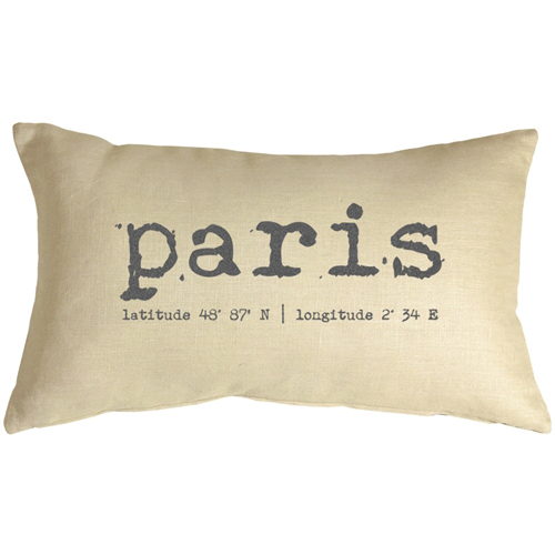 Pillow Decor - Paris Coordinates 12x19 Throw Pillow