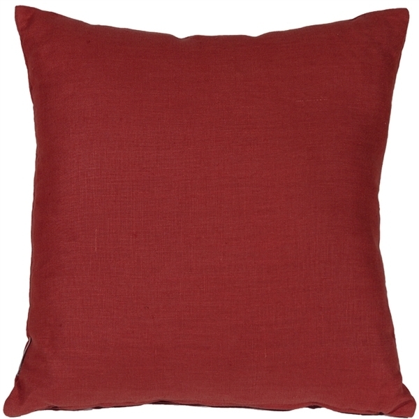 Pillow Decor - Tuscany Linen Red 20x20 Throw Pillow