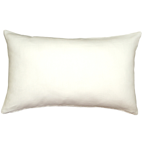 Pillow Decor - Tuscany Linen White 12x19 Throw Pillow