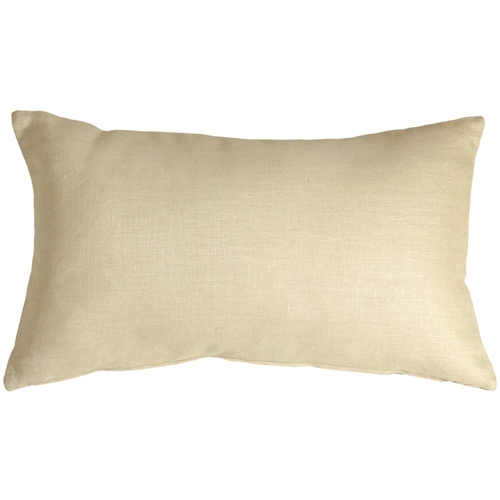 Pillow Decor - Tuscany Linen Cream 12x19 Throw Pillow