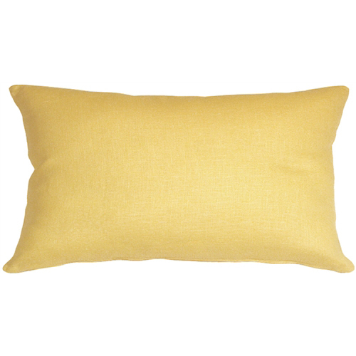 Pillow Decor - Tuscany Linen Banana Yellow 12x19 Throw Pillow