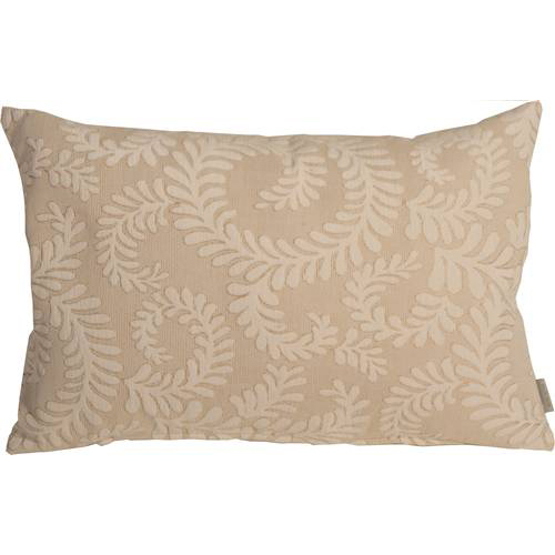Pillow Decor - Brackendale Ferns Cream Rectangular Throw Pillow