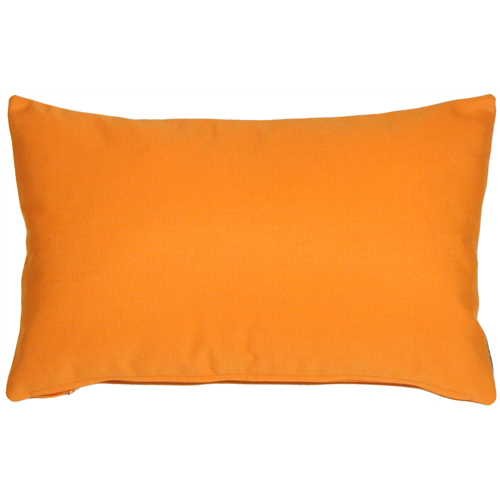 Pillow Decor - Sunbrella Tangerine Orange 12x19 Outdoor Pillow