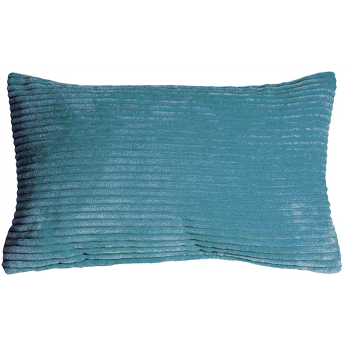 Pillow Decor - Wide Wale Corduroy 12x20 Marine Blue Throw Pillow