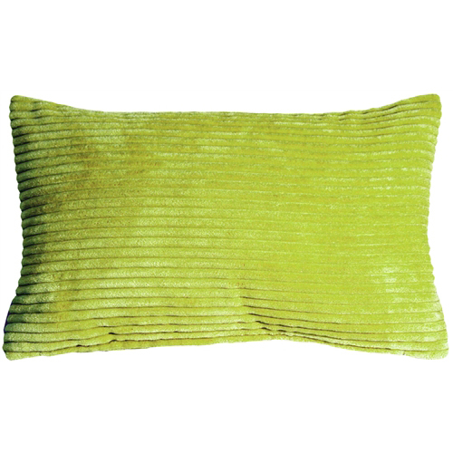 Pillow Decor - Wide Wale Corduroy 12x20 Green Throw Pillow