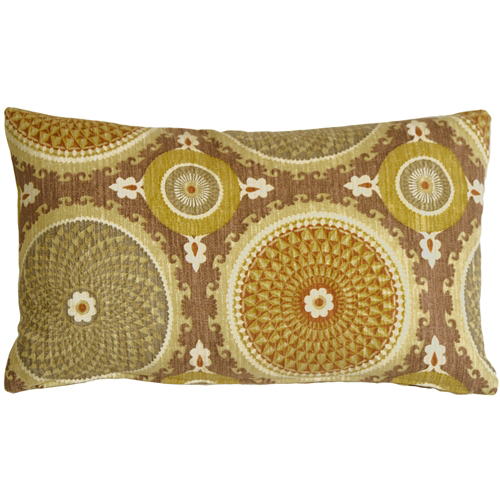 Pillow Decor - Bohemian Medallion Mulberry 12x20 Throw Pillow