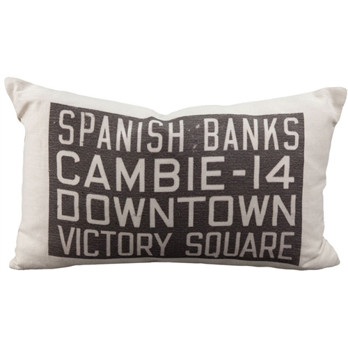 Pillow Decor - Spanish Banks Bus Scroll Throw Pillow