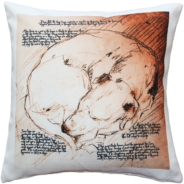 Pillow Decor - Dreaming Dog Throw Pillow 17x17