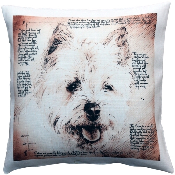 Pillow Decor - Cairn Male Dog Pillow 17x17