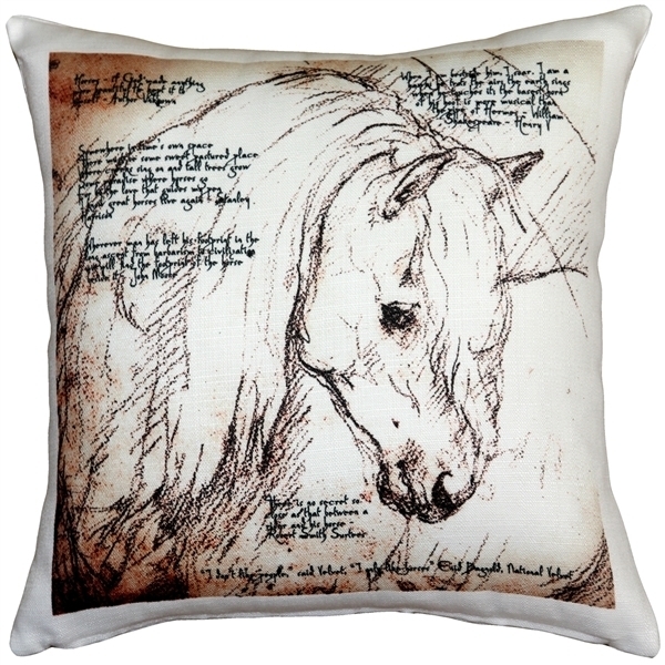 Pillow Decor - The Love Of Horses Mare 17x17 Throw Pillow