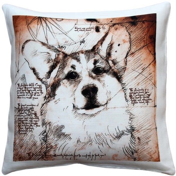 Pillow Decor - Pembroke Welsh Corgi 17x17 Dog Pillow