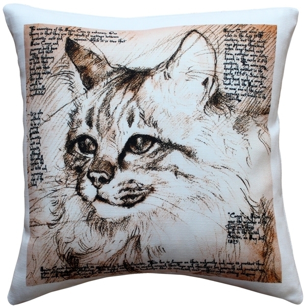 Pillow Decor - Maine Coon 17x17 Cat Pillow