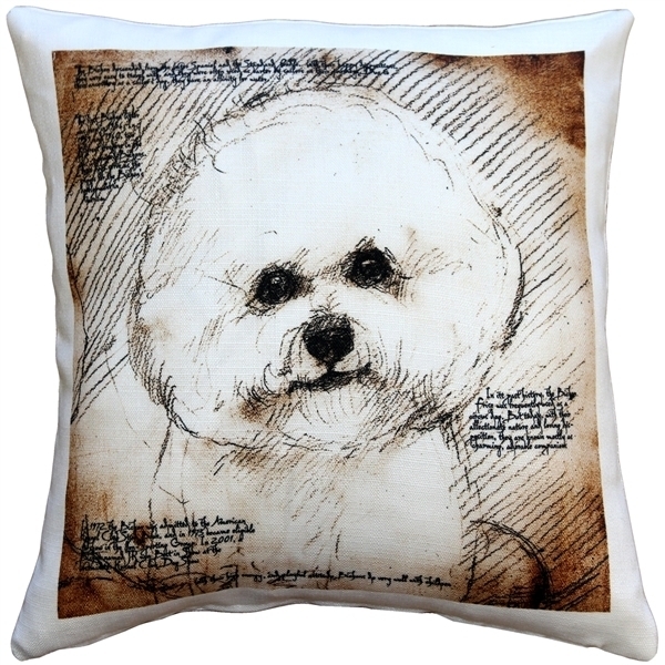 Pillow Decor - Bichon 17x17 Dog Pillow