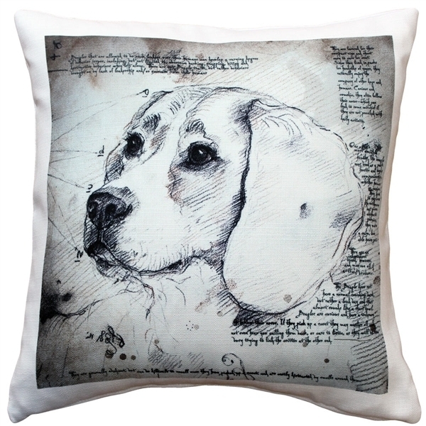 Pillow Decor - Beagle 17x17 Dog Pillow