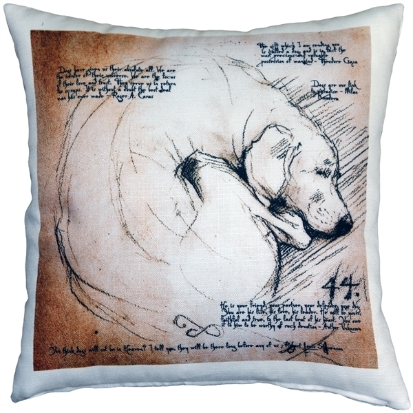 Pillow Decor - The Love Of Dogs 17x17 Throw Pillow