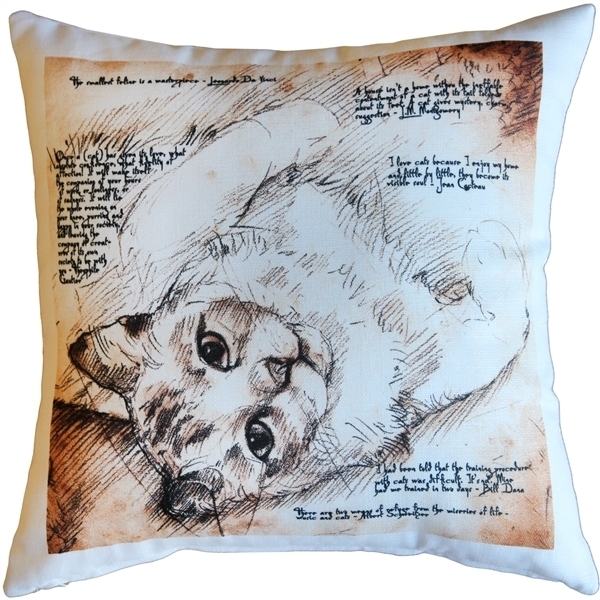 Pillow Decor - The Love Of Cats 17x17 Throw Pillow