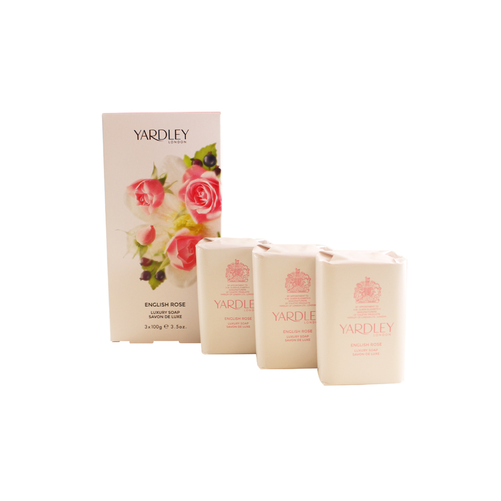 YARDLEY ENGLISH ROSE By Yardley Of London For Women LUXURY SOAP PACK OF 3 X 3.5 Oz / 100 G