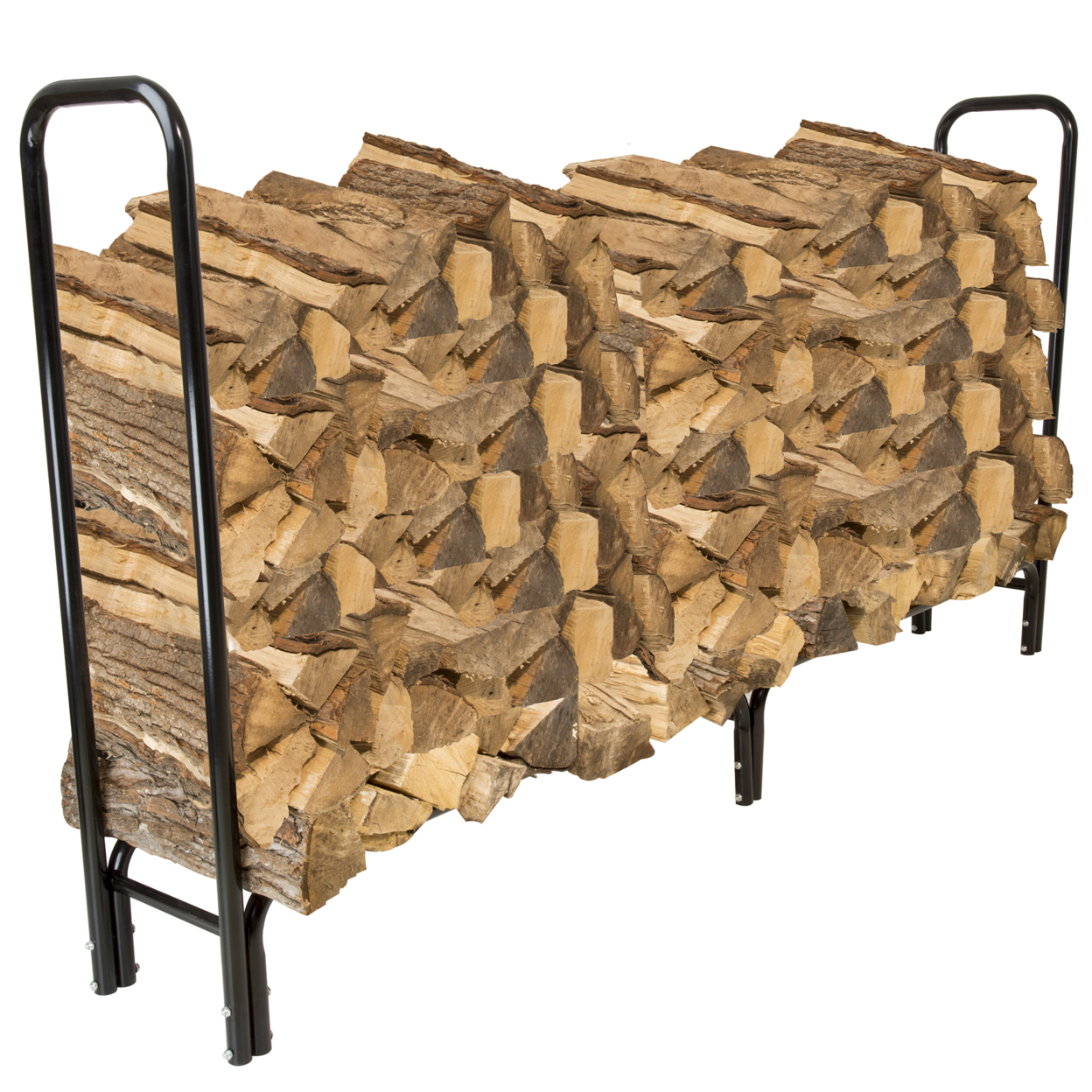 Pure Garden 8 Foot Firewood Log Rack With Cover