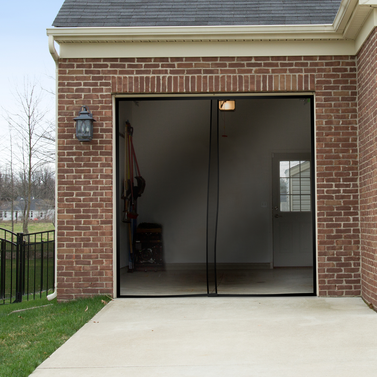 Garage Magnetic Screen One Car Garage But Net Enclosure 114 X 90 Inches