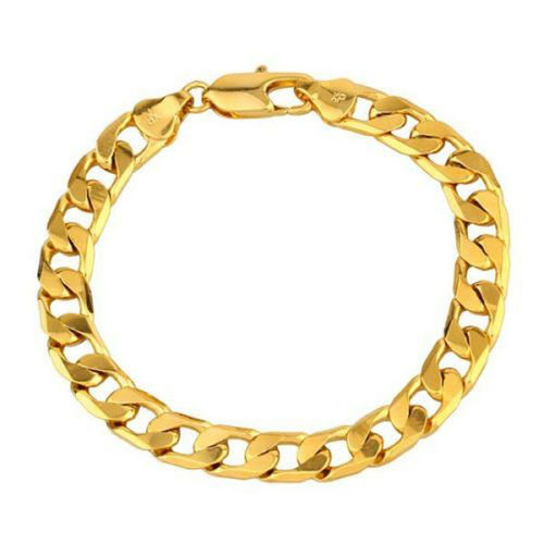 Cuban Link Bracelet In 14K Gold Unisex 8''