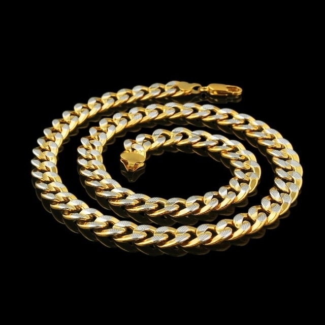 18k Gold Filled Two Tone Cubin Link Chain