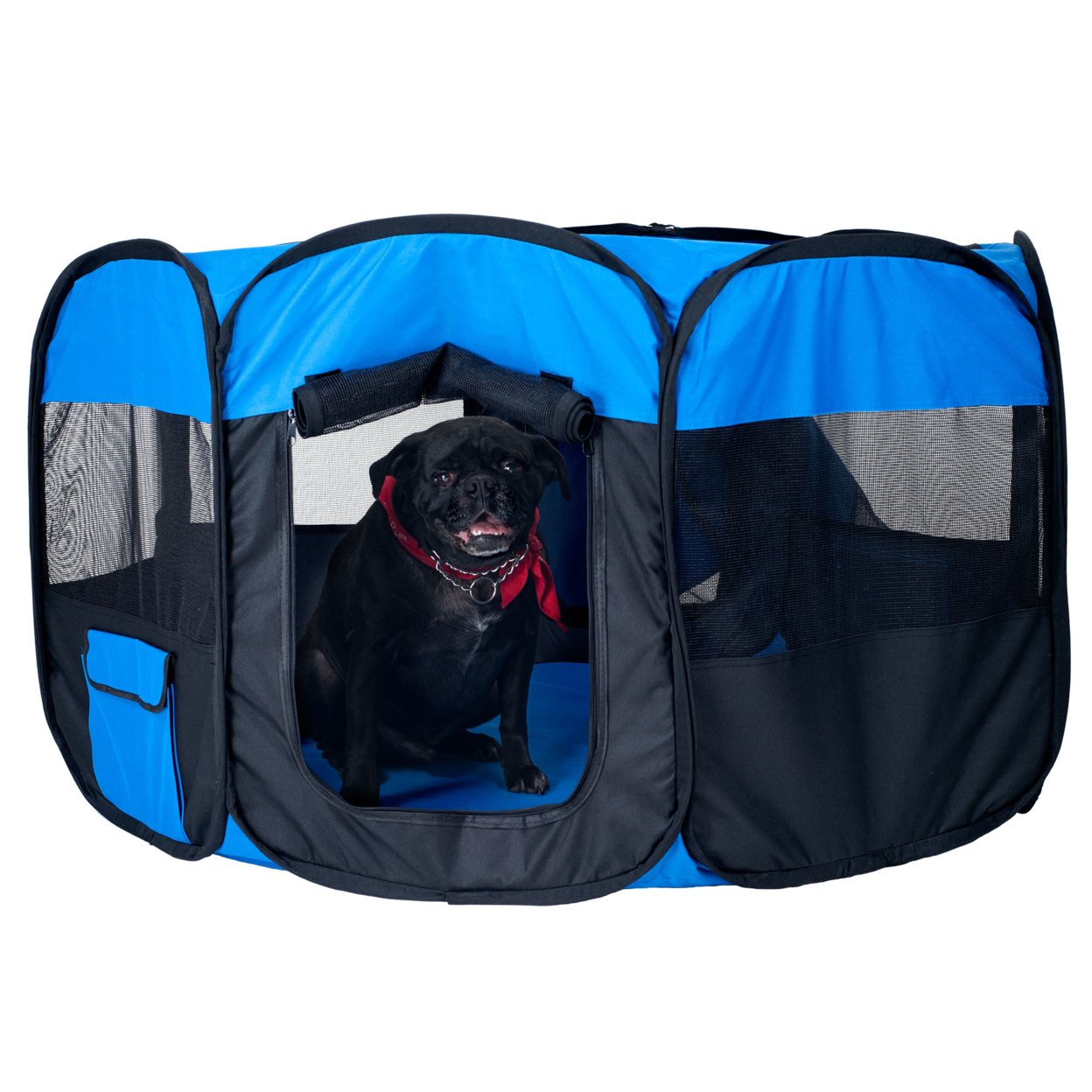 PETMAKER Pop-Up Pet Playpen With Canvas Carry Bag 24 Inches Tall 42 Inch Diameter