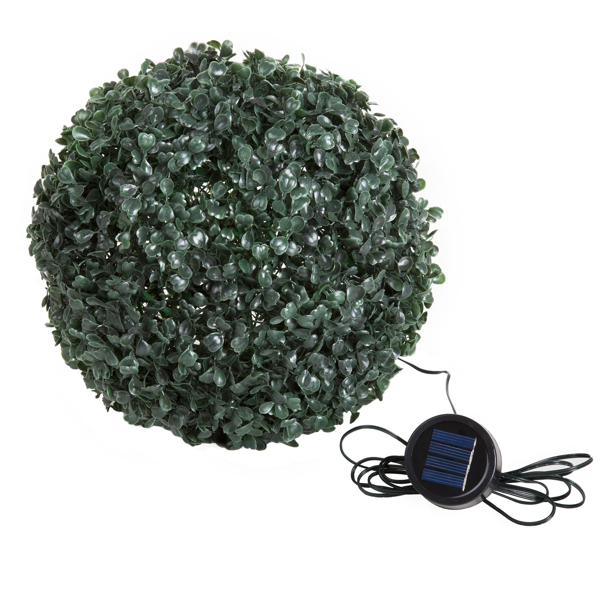 Pure Garden Topiary Solar Light Ball - 20 White LED Lights