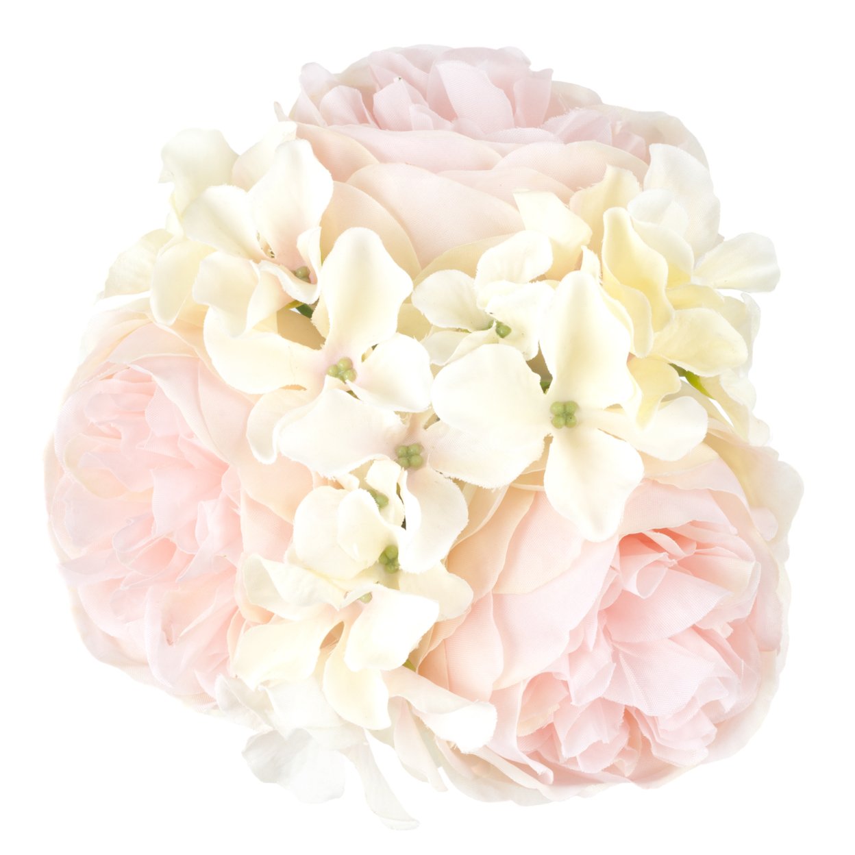 Pure Garden Hydrangea And Rose Floral Arrangement – Pink And Cream